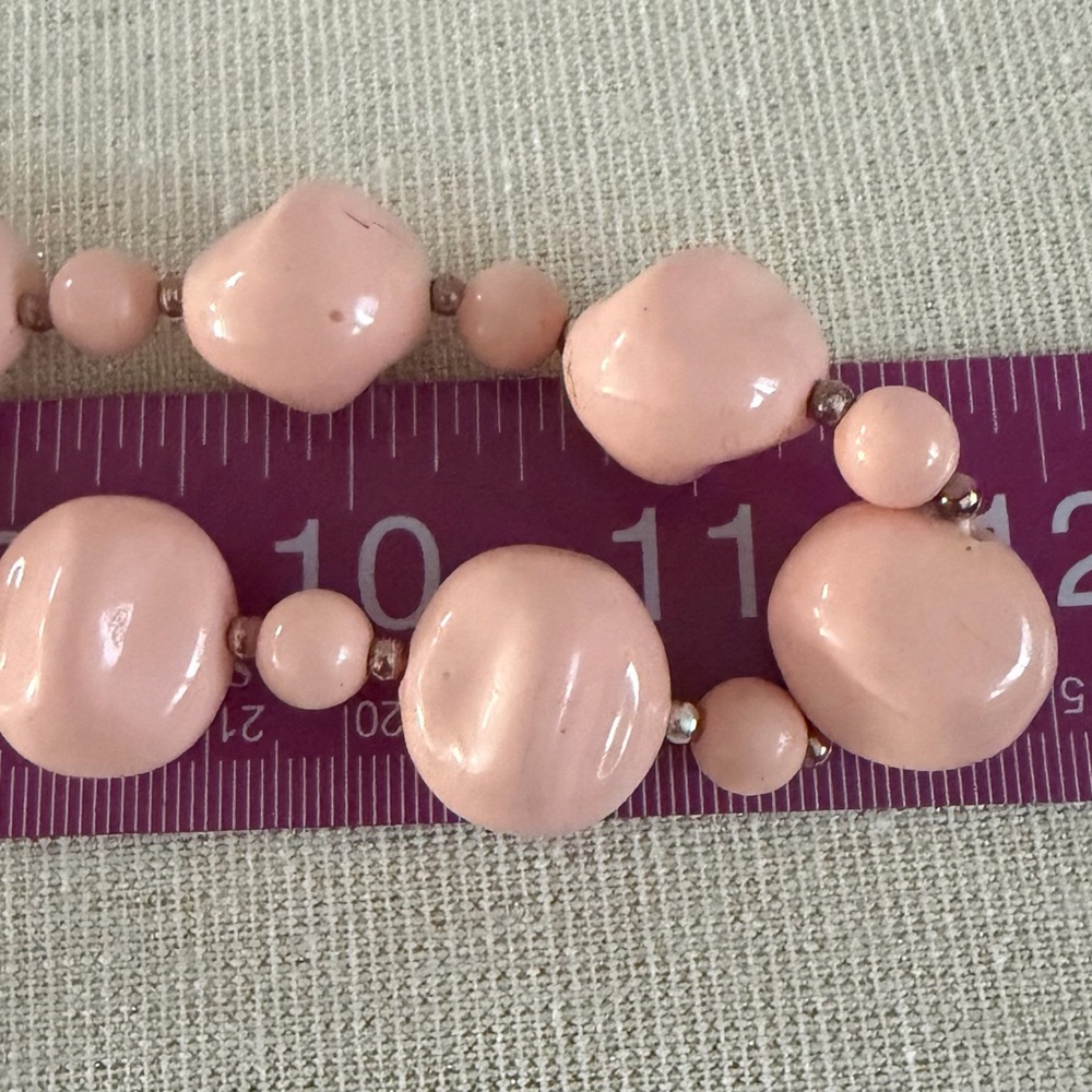 Classic Pink Bead Necklace - Women's Jewelry - Picture 3 of 4